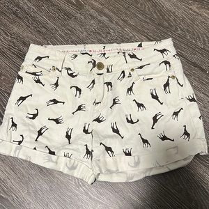 Giraffe print shorts